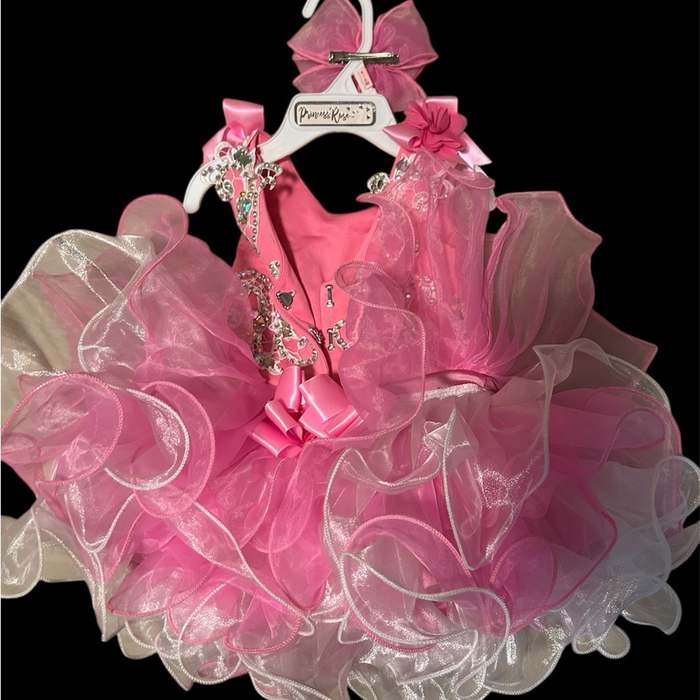 9-12m pink pageant dress. Jennifer Wu
